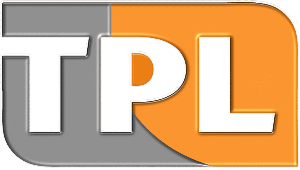 Twinplant Ltd company logo featuring the letters TPL in black, with a grey and orange background.