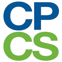 CPCS logo with blue and green overlapping letters.